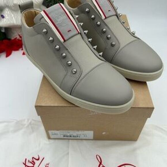 Men's Christian Louboutin F. A. V. Fique slip on sneakers size 43 made in Italy. - Picture 12 of 14